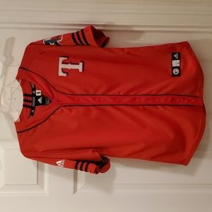 Ian Kinsler #5 Texas Rangers Adidas Kid's Large (14 - 16) Red Jersey